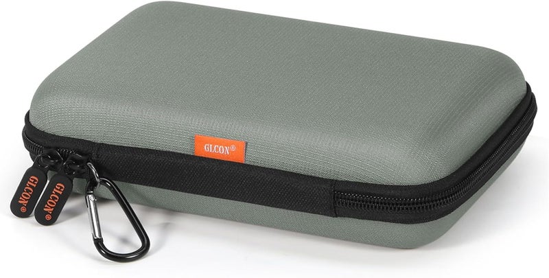 GLCON Gray-Green Hard Shell Carrying Case for External Hard Drive, Hard Disk, Power Bank, Charger, Cable, Cell Phone, Electronic Accessories - Larger Capacity Storage Pouch Shockproof Travel Case Bag - Image 1